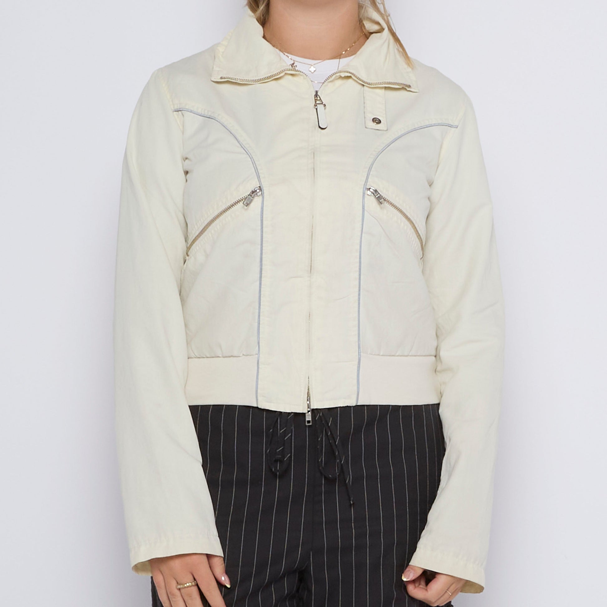 Emporio Amrani Cropped Bomber Jacket - UK 12