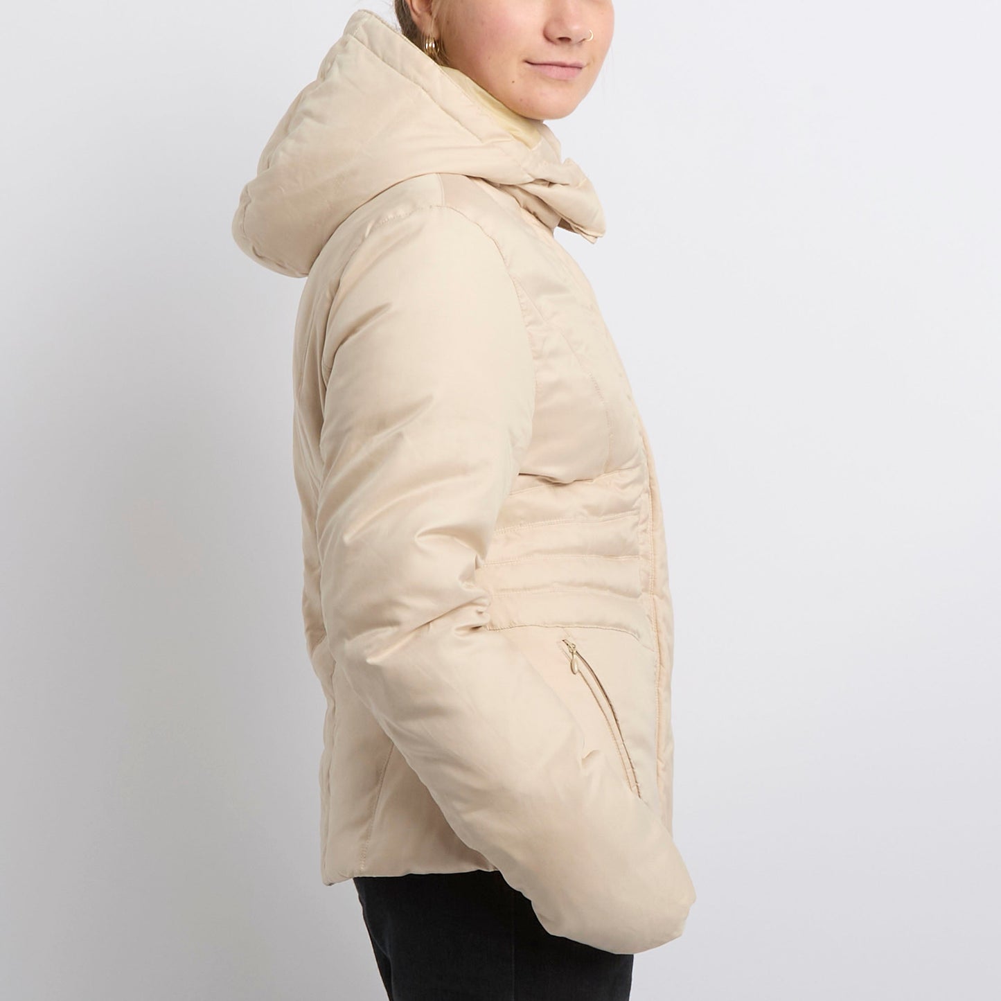 Fila Quilted Popper detail Puffa Jacket- UK 12