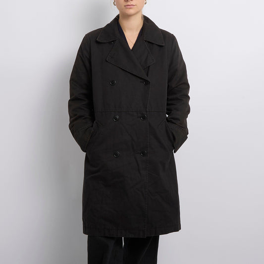 Denim Padded Trench Coat-UK 14