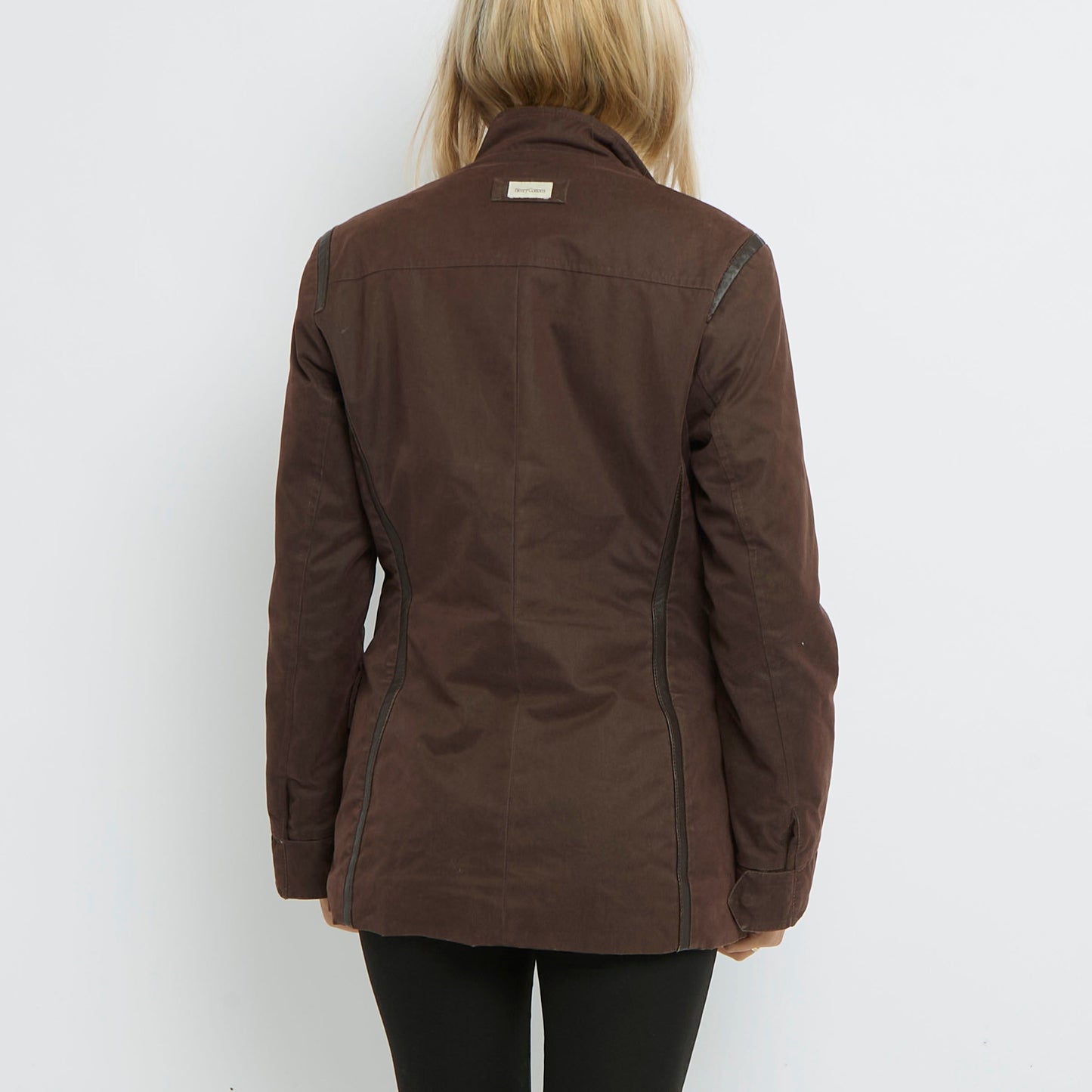 Leather Piping Waxy Coat - UK 14