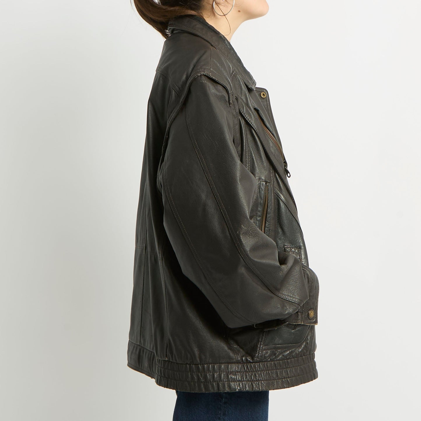 Leather Heavy Weight Jacket - UK 14