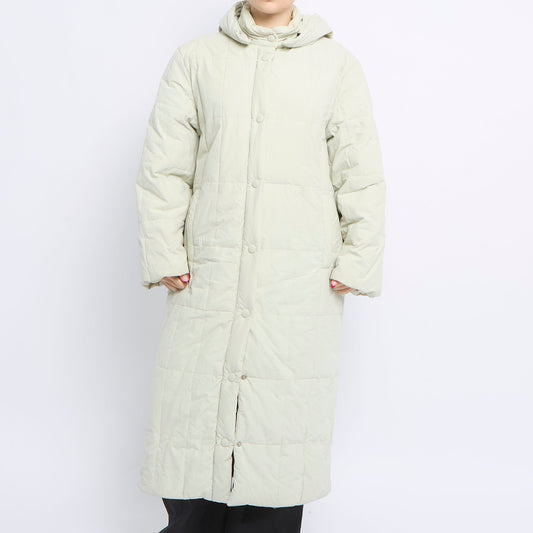 Long Hooded Padded Puffer Jacket - UK 14