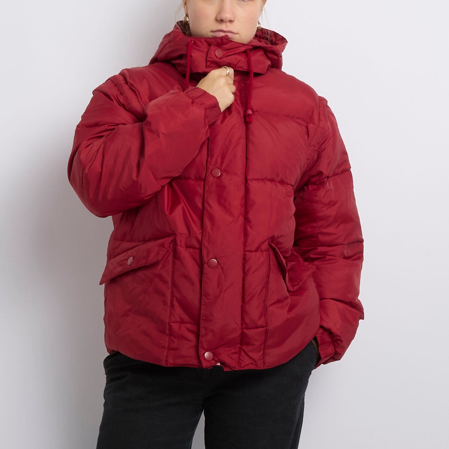 Detatchable Sleeve Hooded Puffa Coat- UK 14