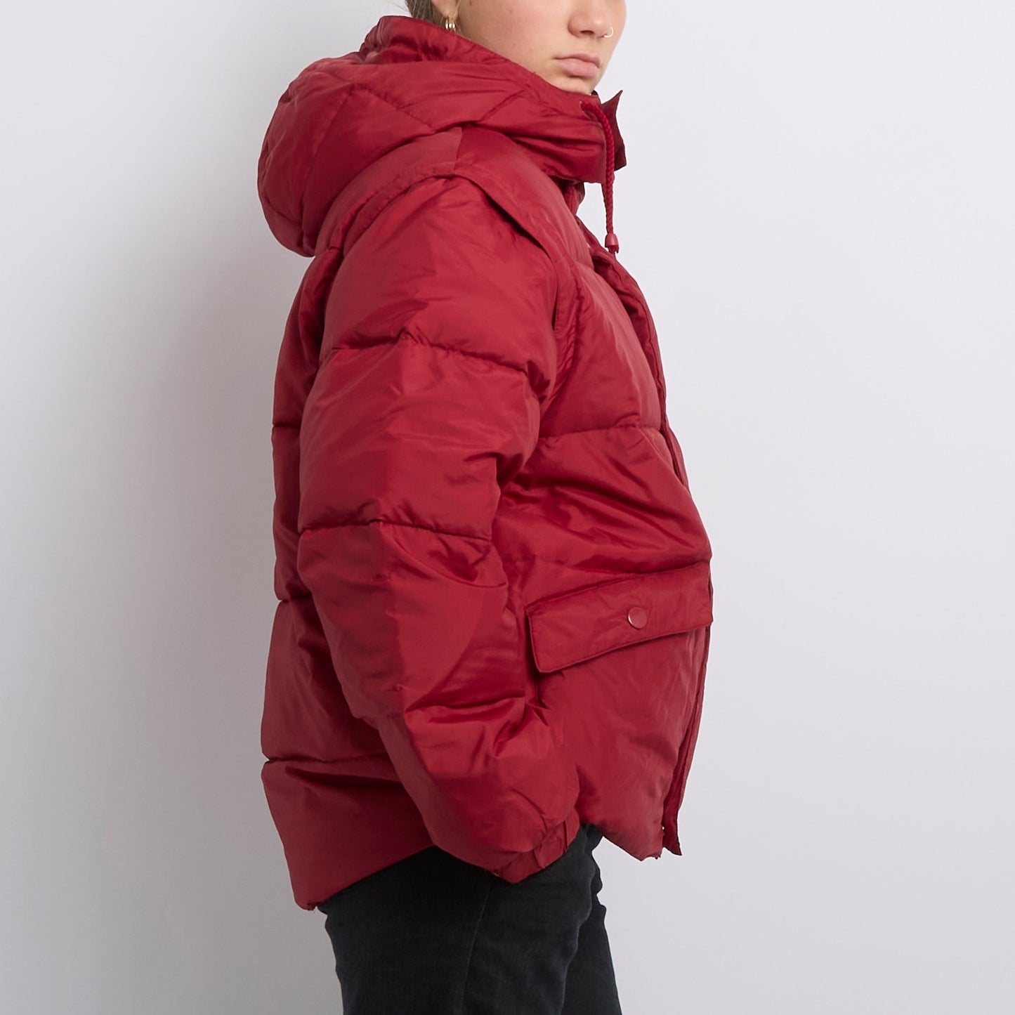 Detachable Sleeve Hooded Puffer Coat- UK 14