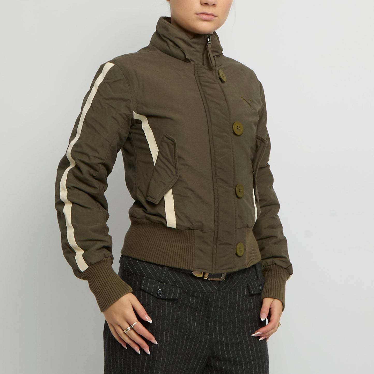 Puma Fitted Stripe Utility Jacket - UK 6