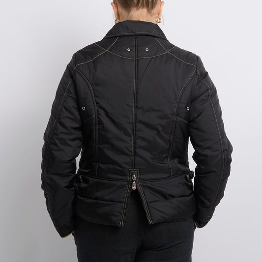 Contrast Stitch Quilted Fitted Jacket- UK 8