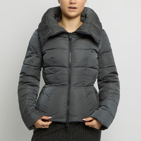 Large Collar Puffer Jacket - UK 8