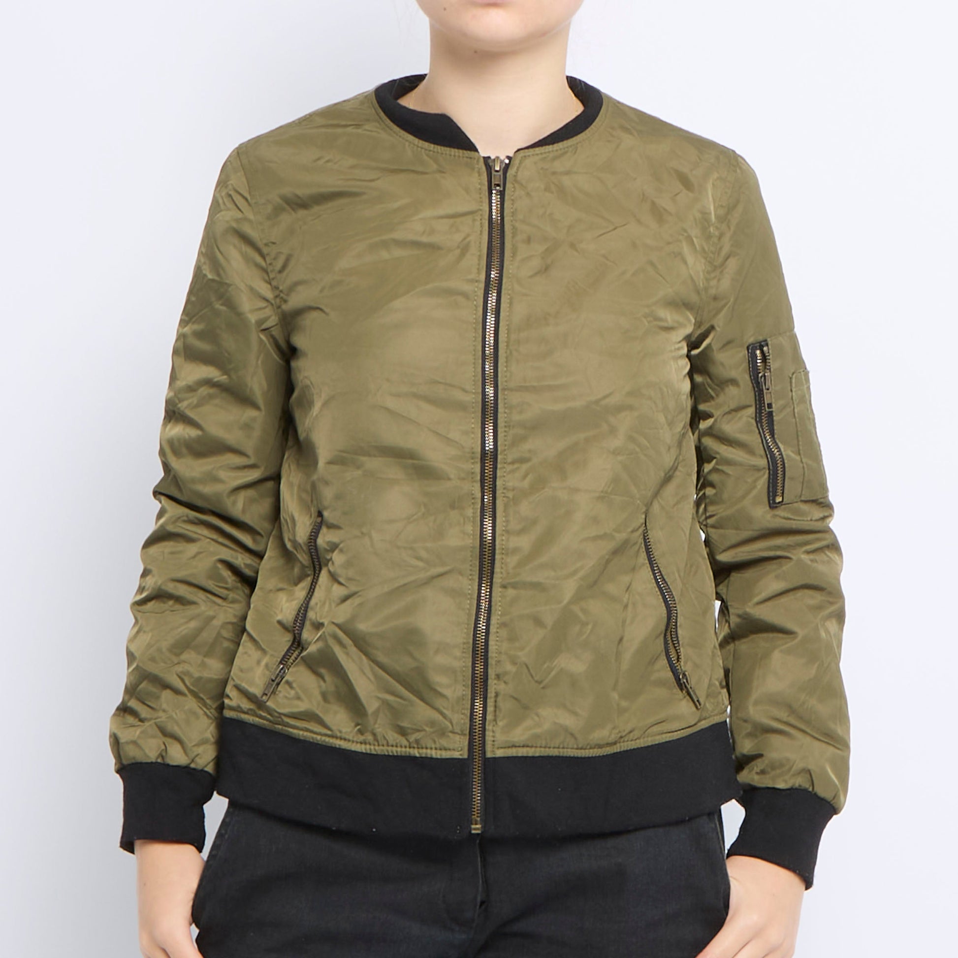 Zip Waterproof Bomber Jacket - UK 10