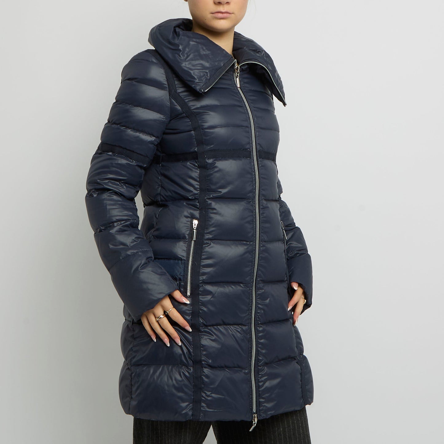 Light Padded Long Jacket - UK 8