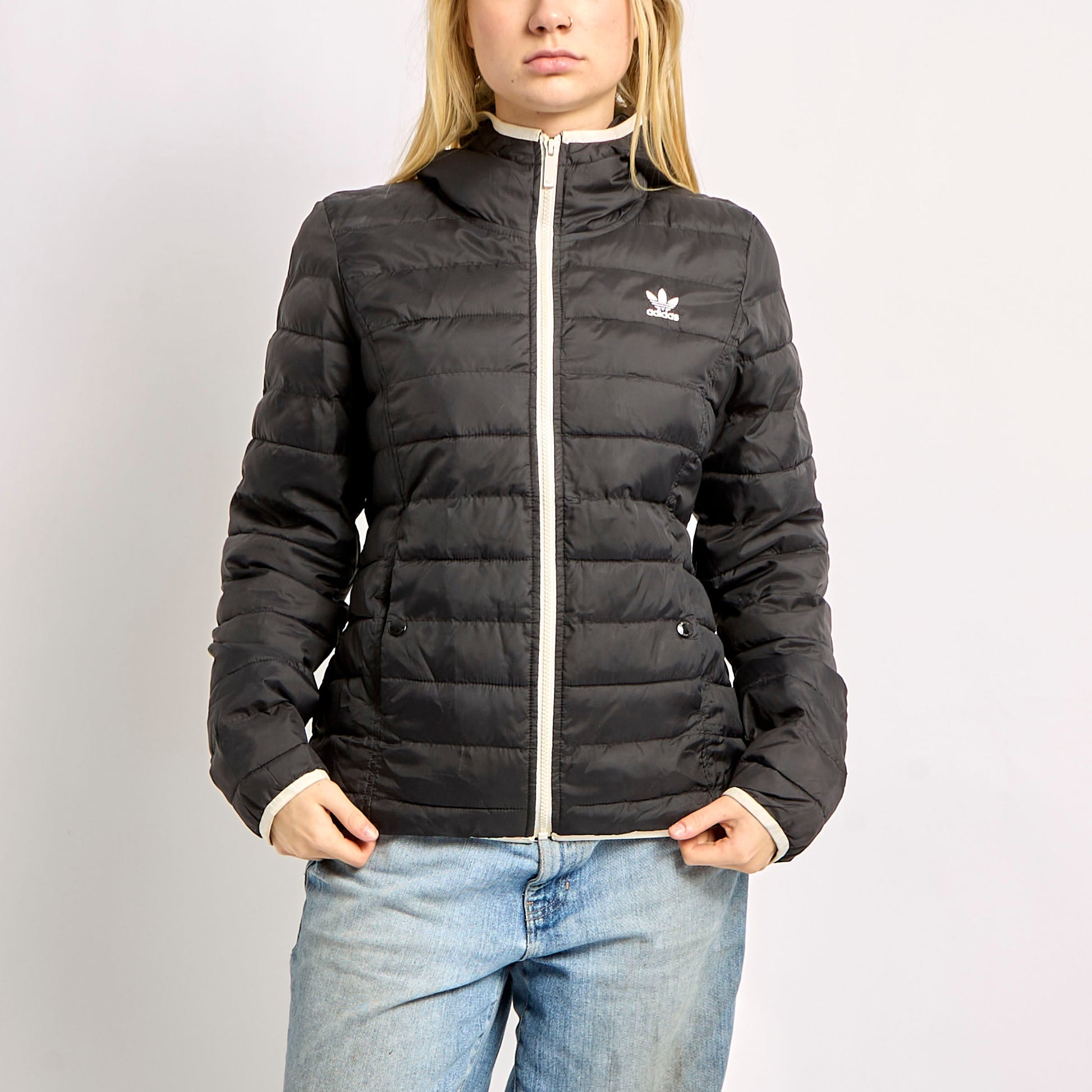 Adidas Contrast Puffer With Hood - L