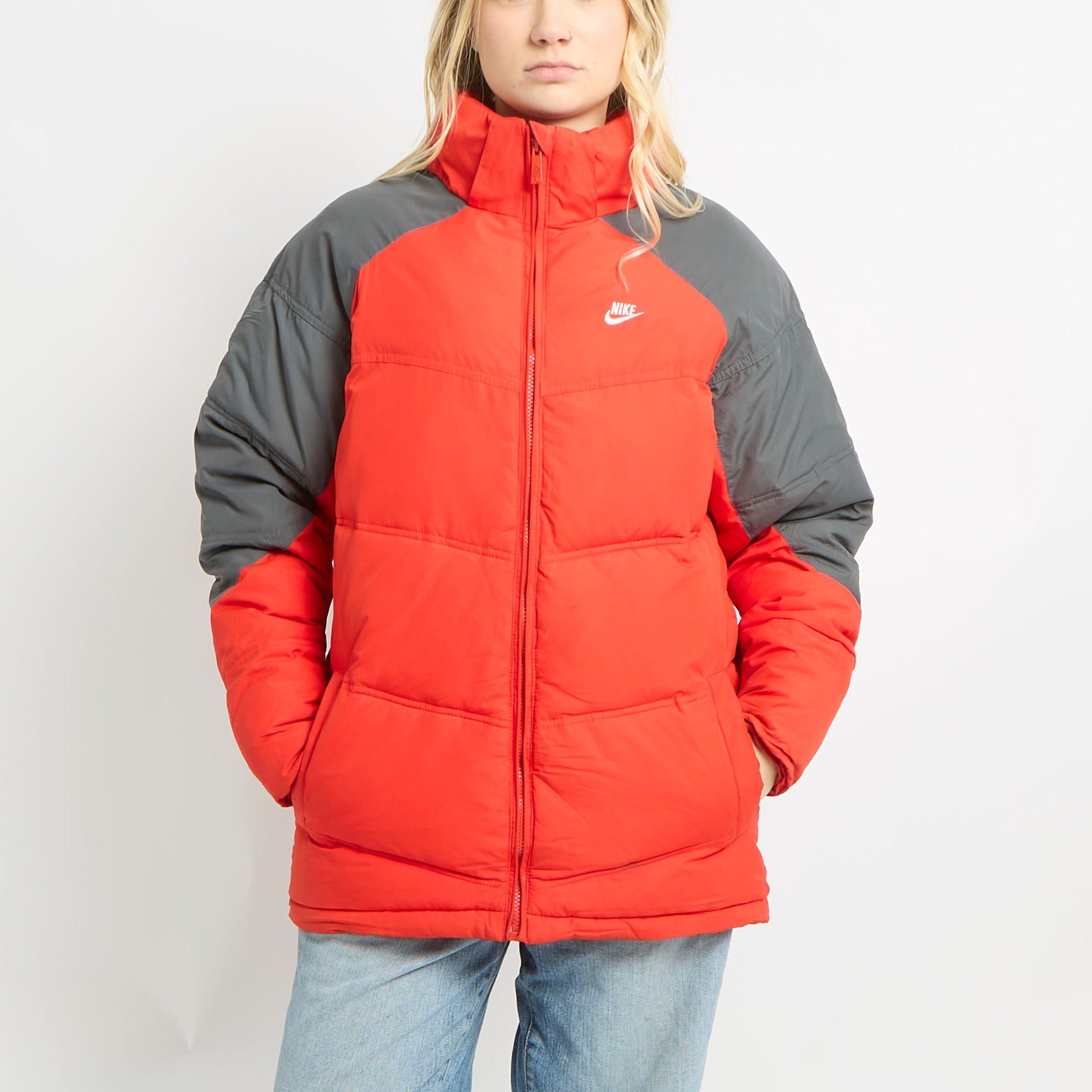 Nike Colour Block Puffer Coat - M