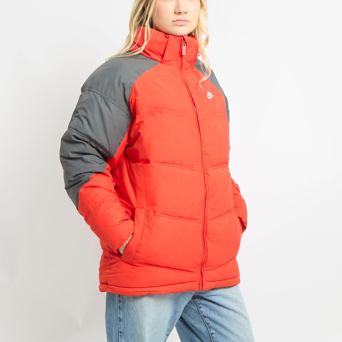 Nike Colour Block Puffer Coat - M