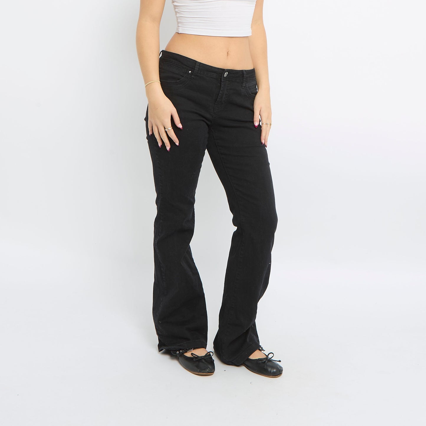 Mid Waist Flared Jeans - UK 10