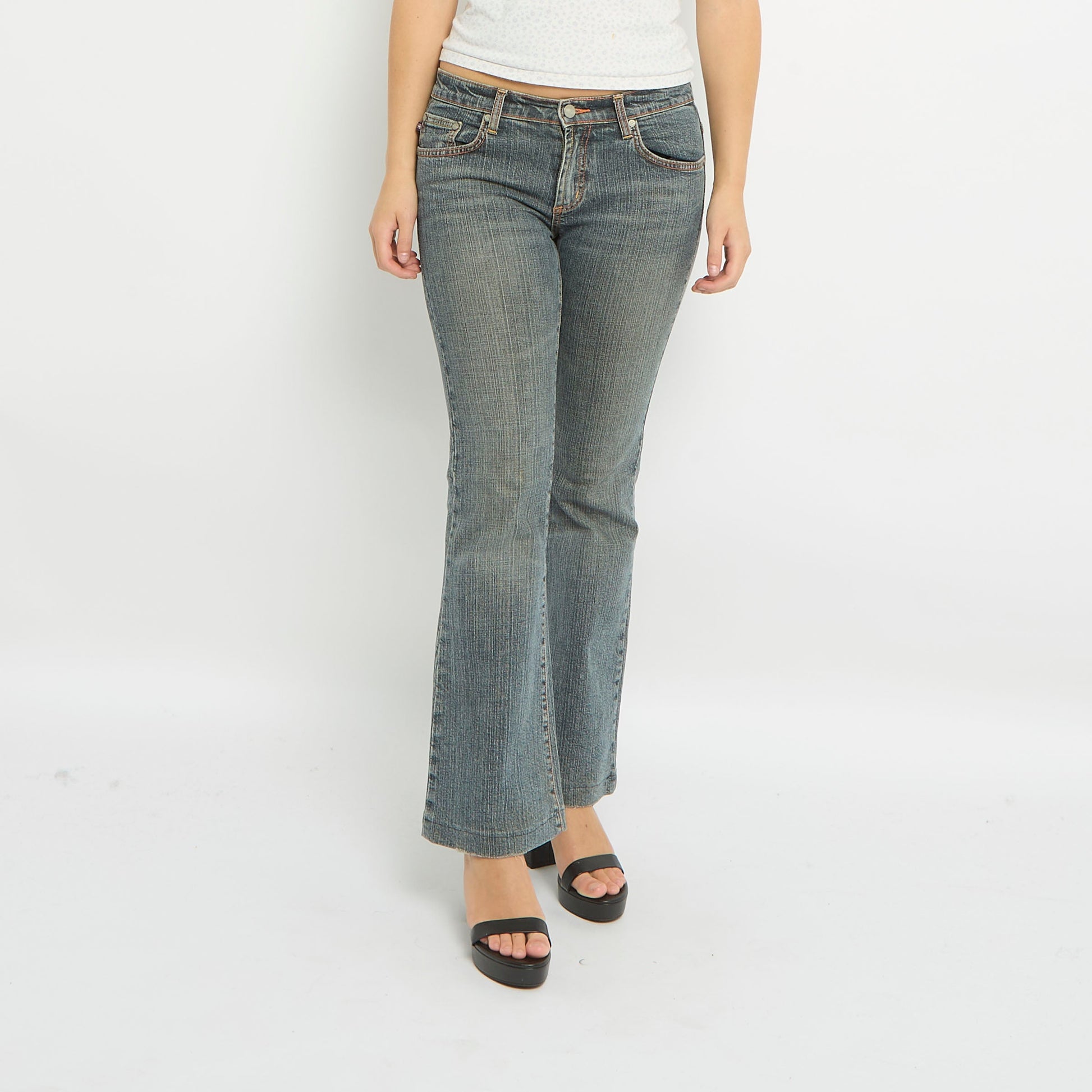 Mid Waist Flare Leg Jeans -UK 10