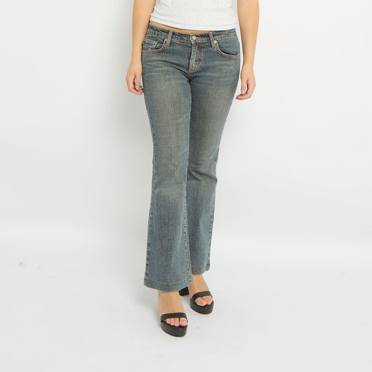 Mid Waist Flare Leg Jeans -UK 10