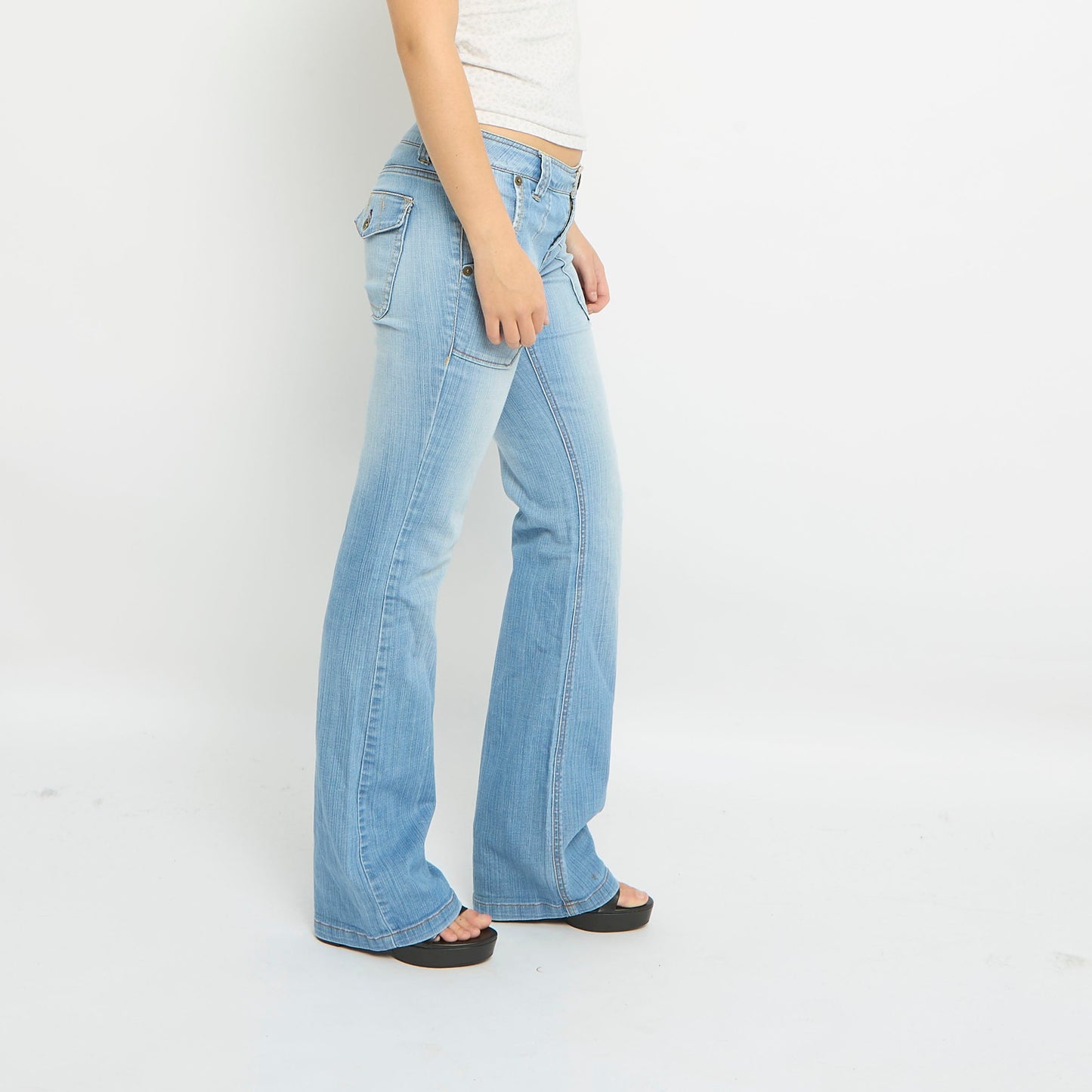 Light Wash Straight Leg-Jeans -UK 10