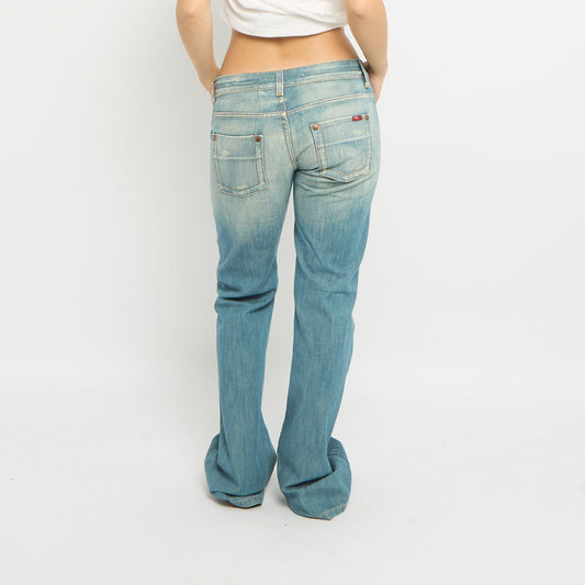 Light Wash Low Waist Straight Leg Jeans- UK 10