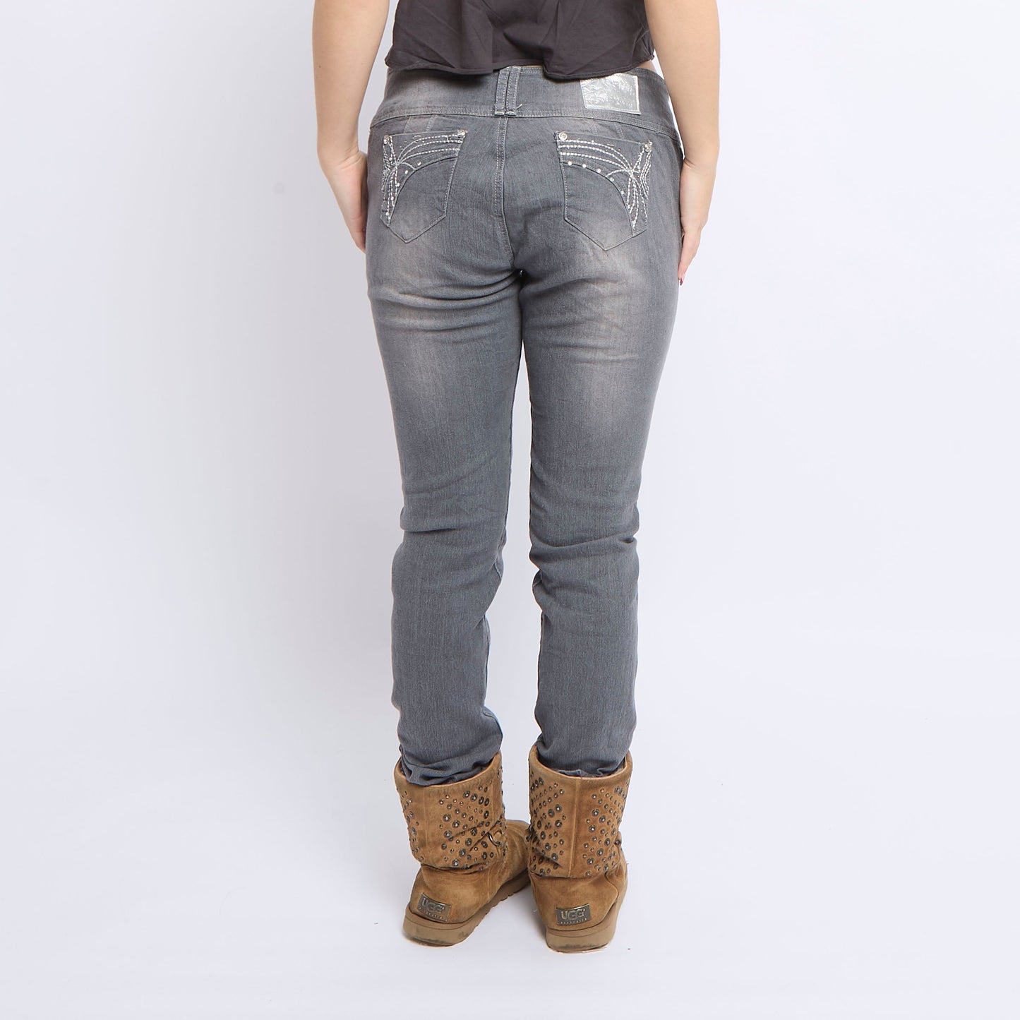 Diamante Detail Slim Fit Jeans - UK 10