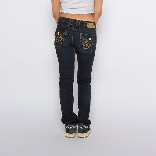 Pocket  Straight Leg Jeans - UK 10