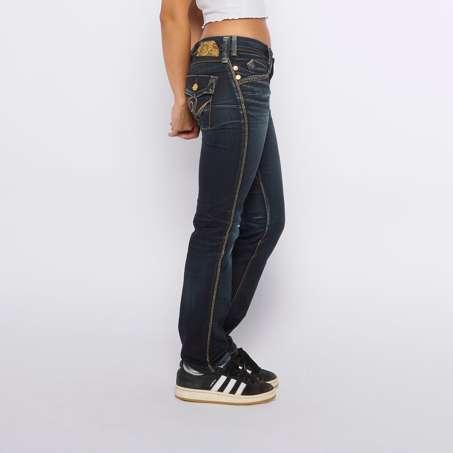 Pocket  Straight Leg Jeans - UK 10