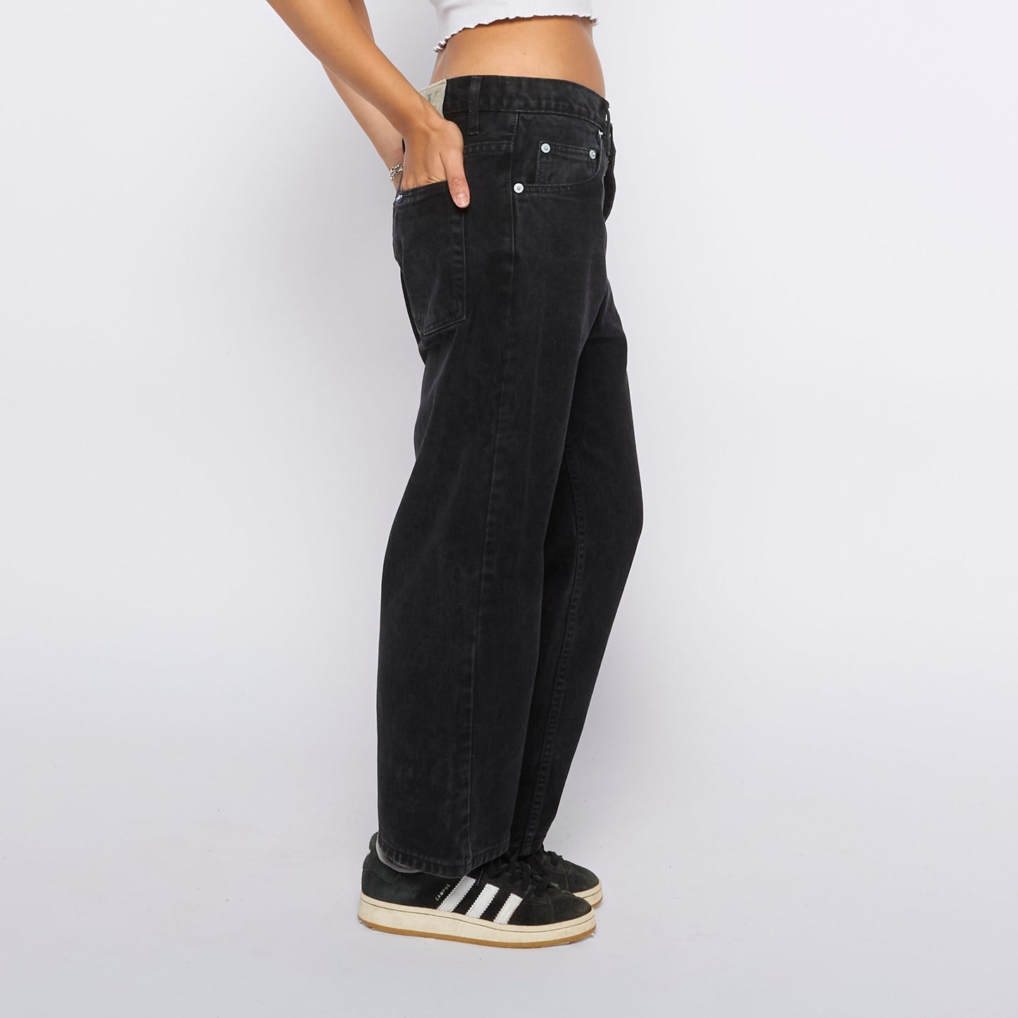 Wide Leg Soft Denim Jeans - UK 12