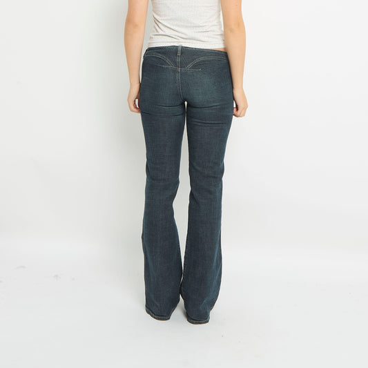 Diesel Low Waist Dark Wash Flare Jeans- UK 12