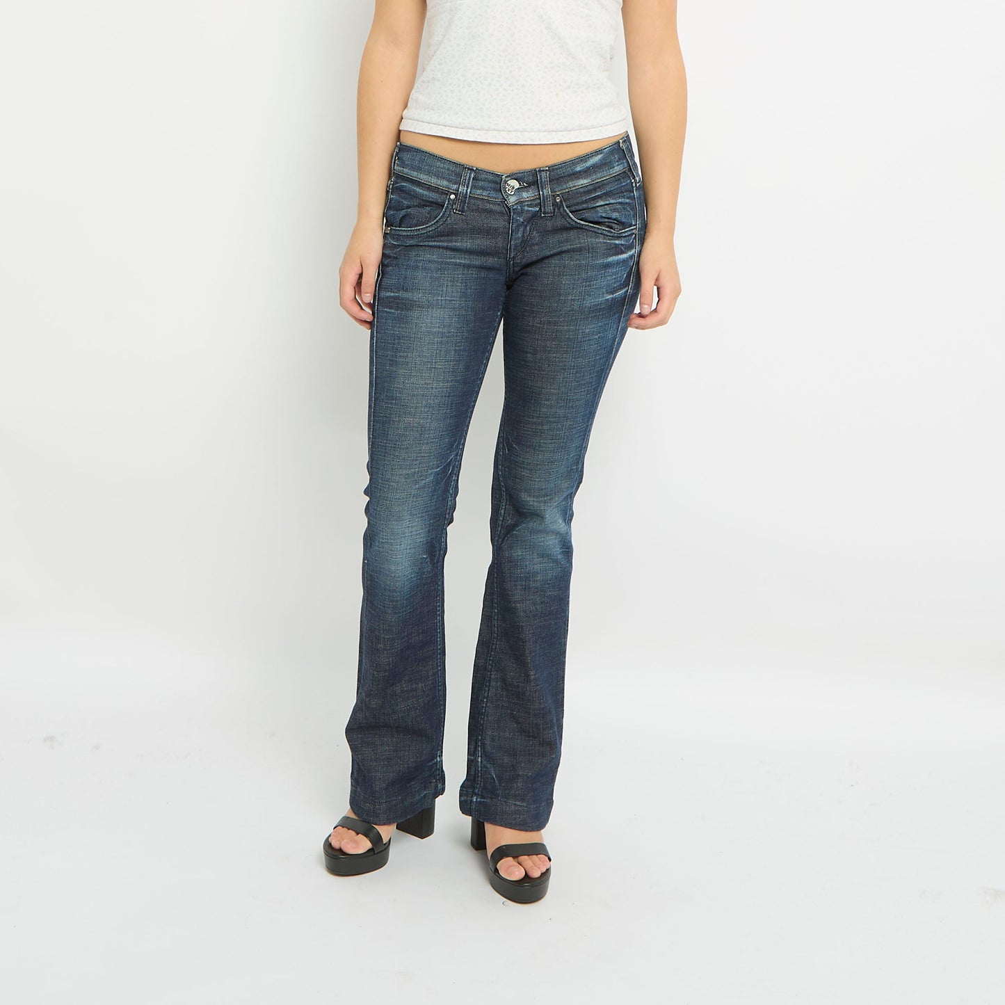 MISS SIXTY Embellished Pocket Straight Leg Jeans - 12