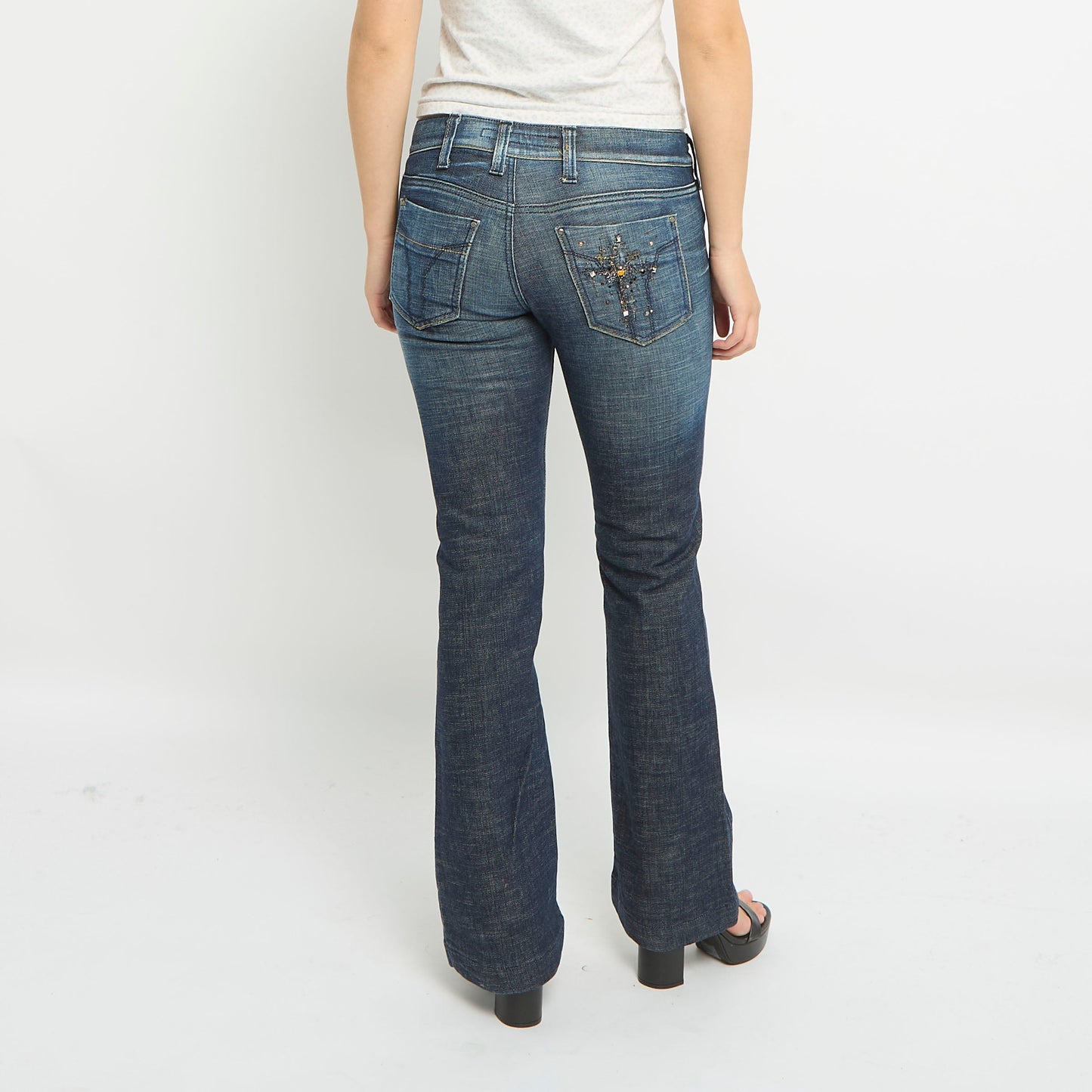 MISS SIXTY Embellished Pocket Straight Leg Jeans - 12