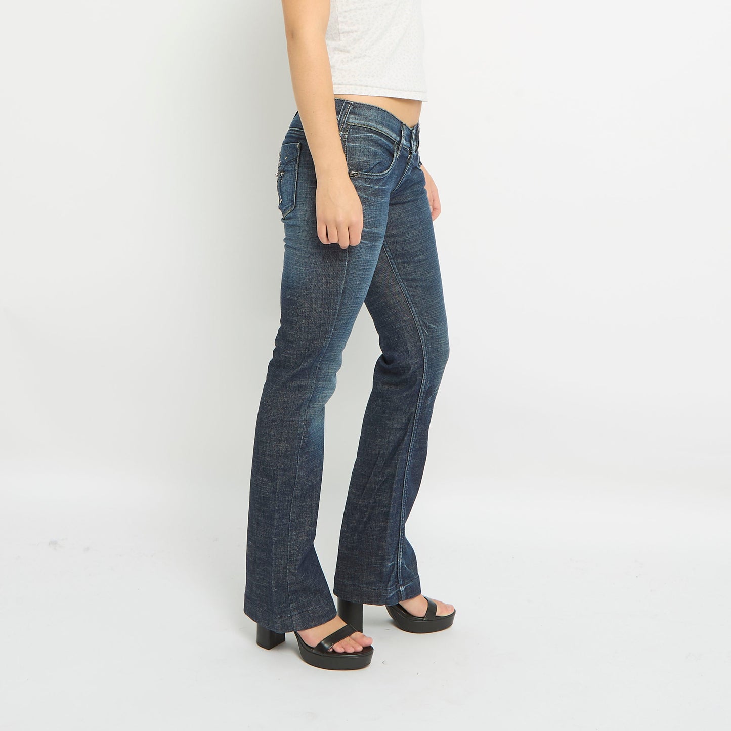 MISS SIXTY Embellished Pocket Straight Leg Jeans - 12