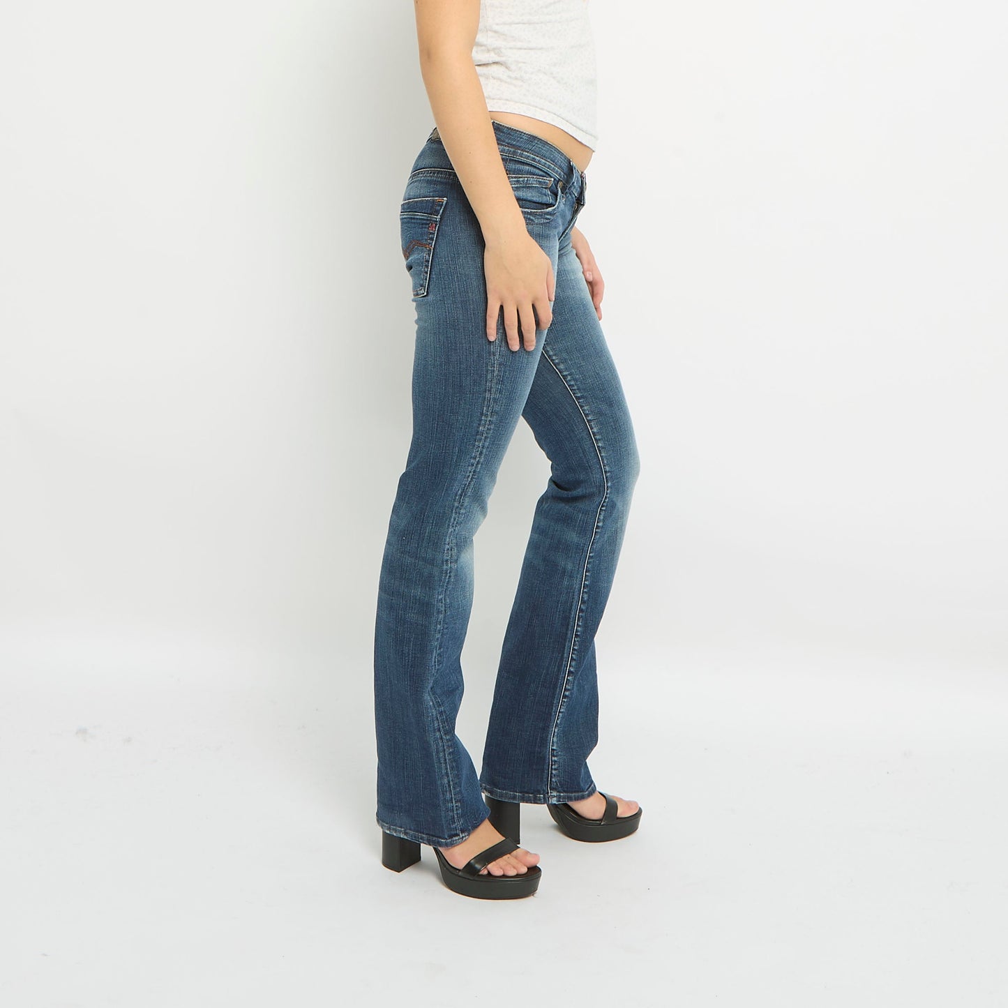 Replay Low Waist Flared Jeans -UK 12