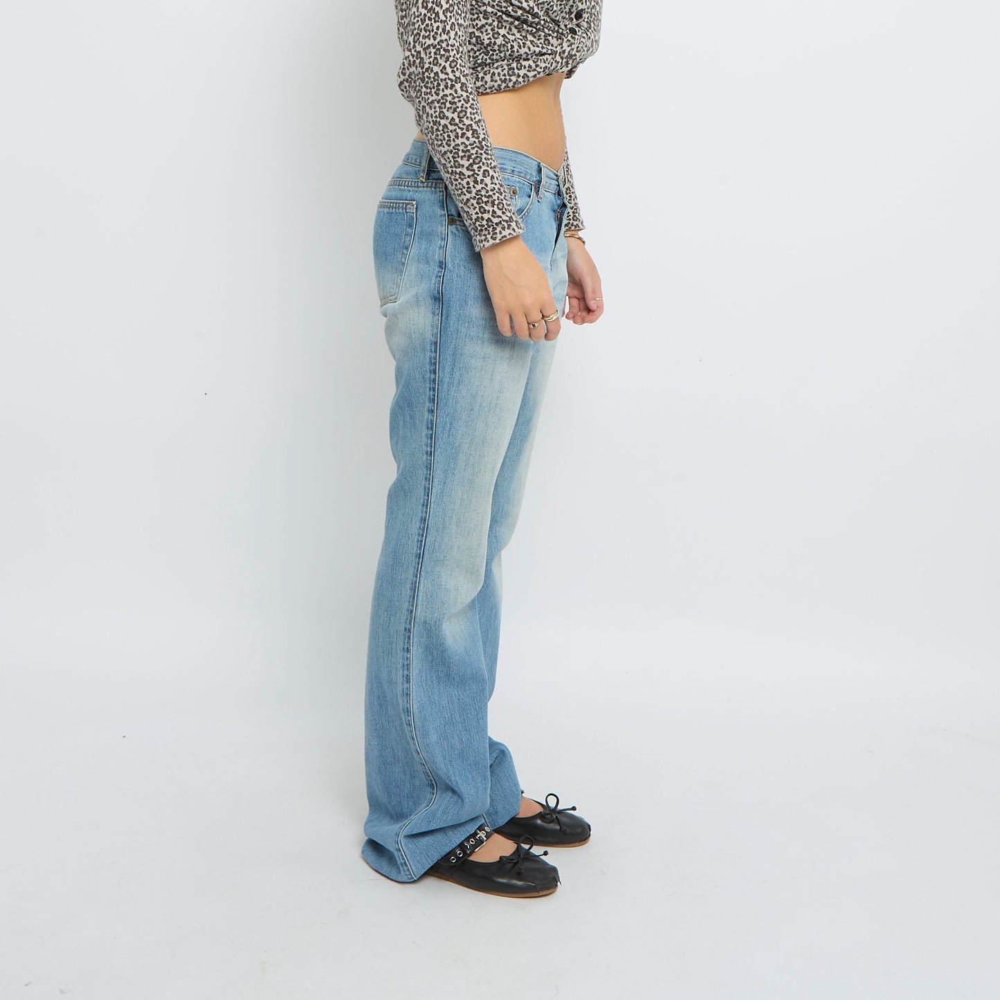 Washed Straight Leg Jeans - UK 12