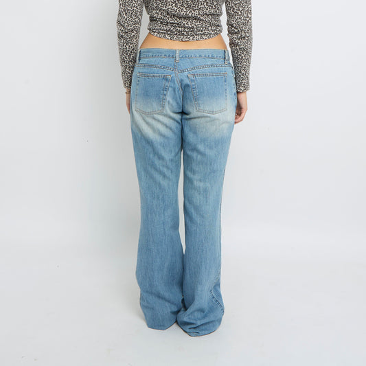 Washed Straight Leg Jeans - UK 12