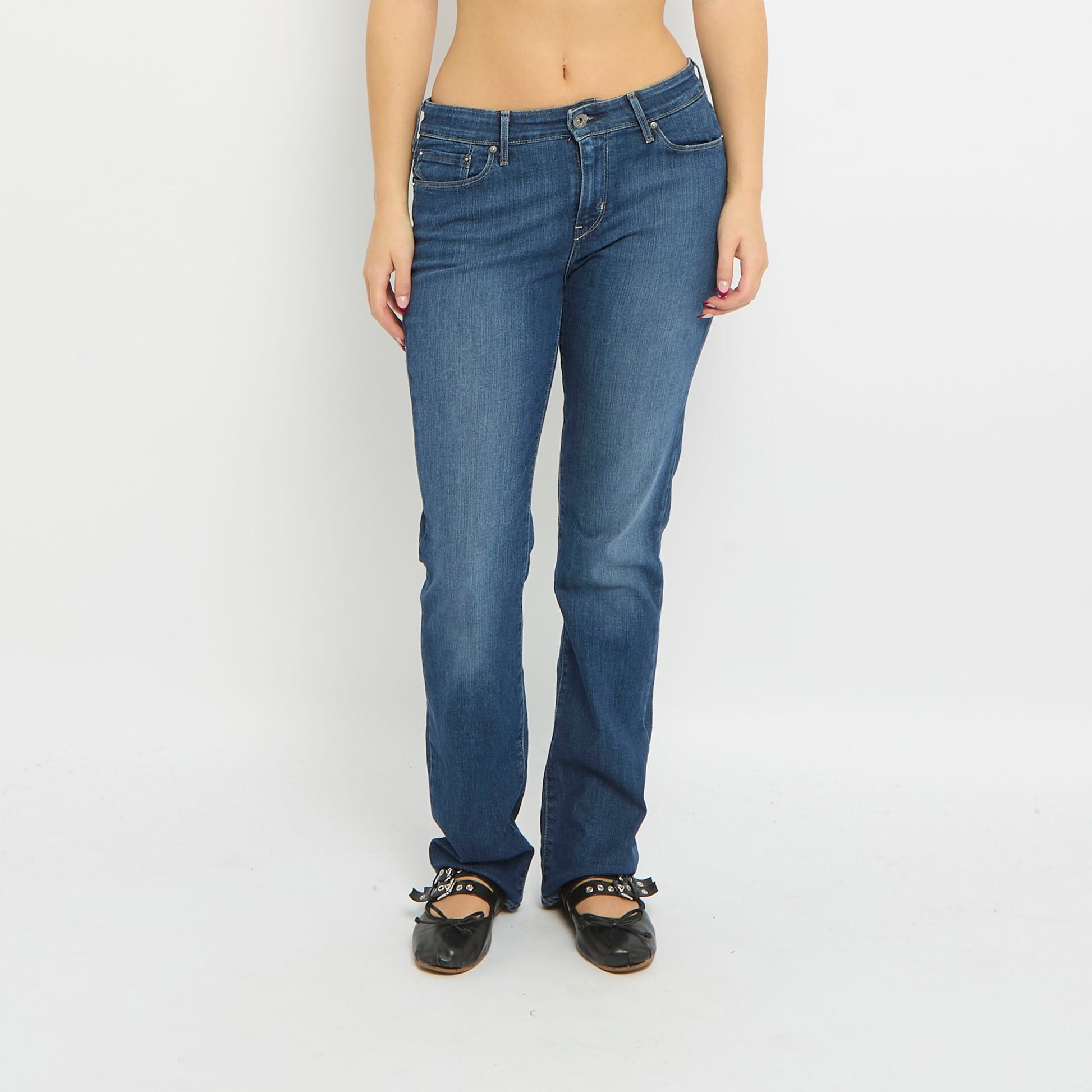 Mid Rise Flare Leg Jeans - UK 12