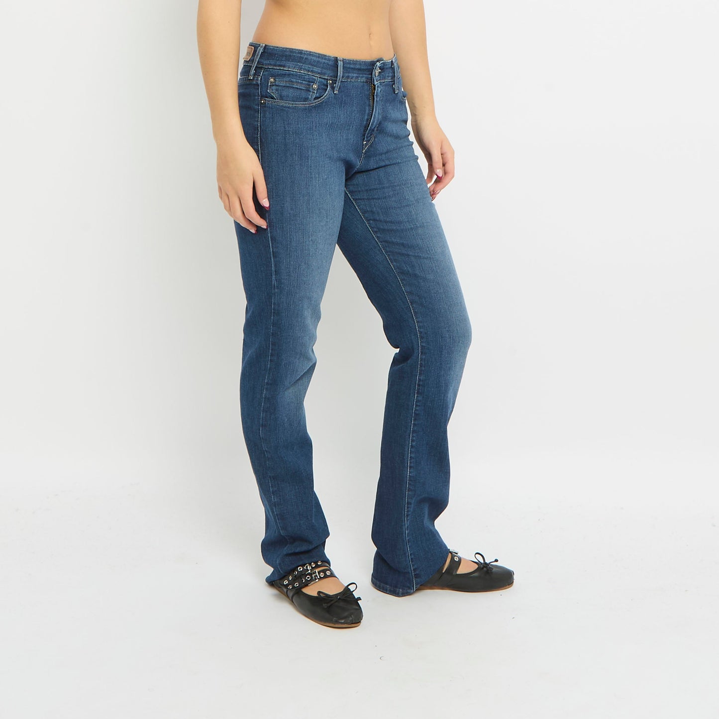 Mid Rise Flare Leg Jeans - UK 12