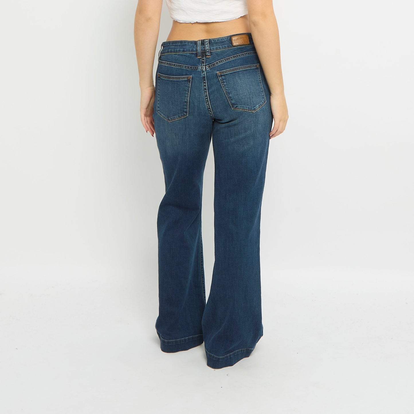 Low Waist Straight Leg Jeans - UK 12