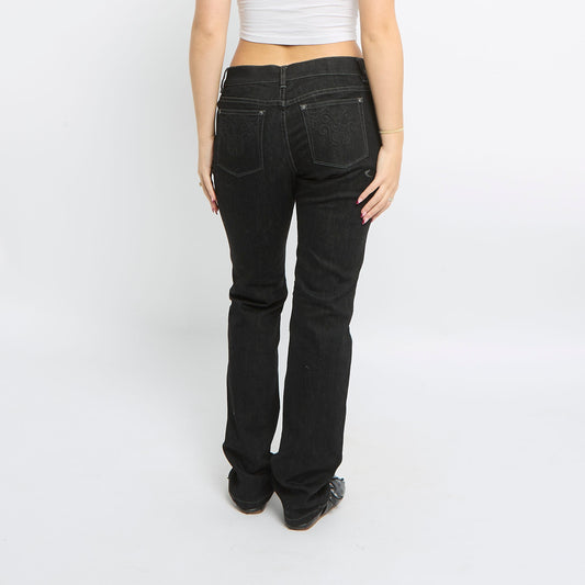 Dark Wash Mid Waist Jeans- 12