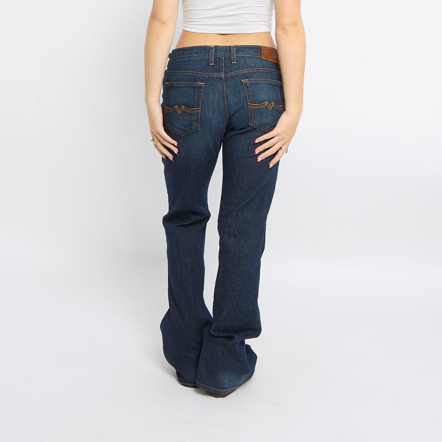 Dark Wash Wide Leg Jeans - UK 12