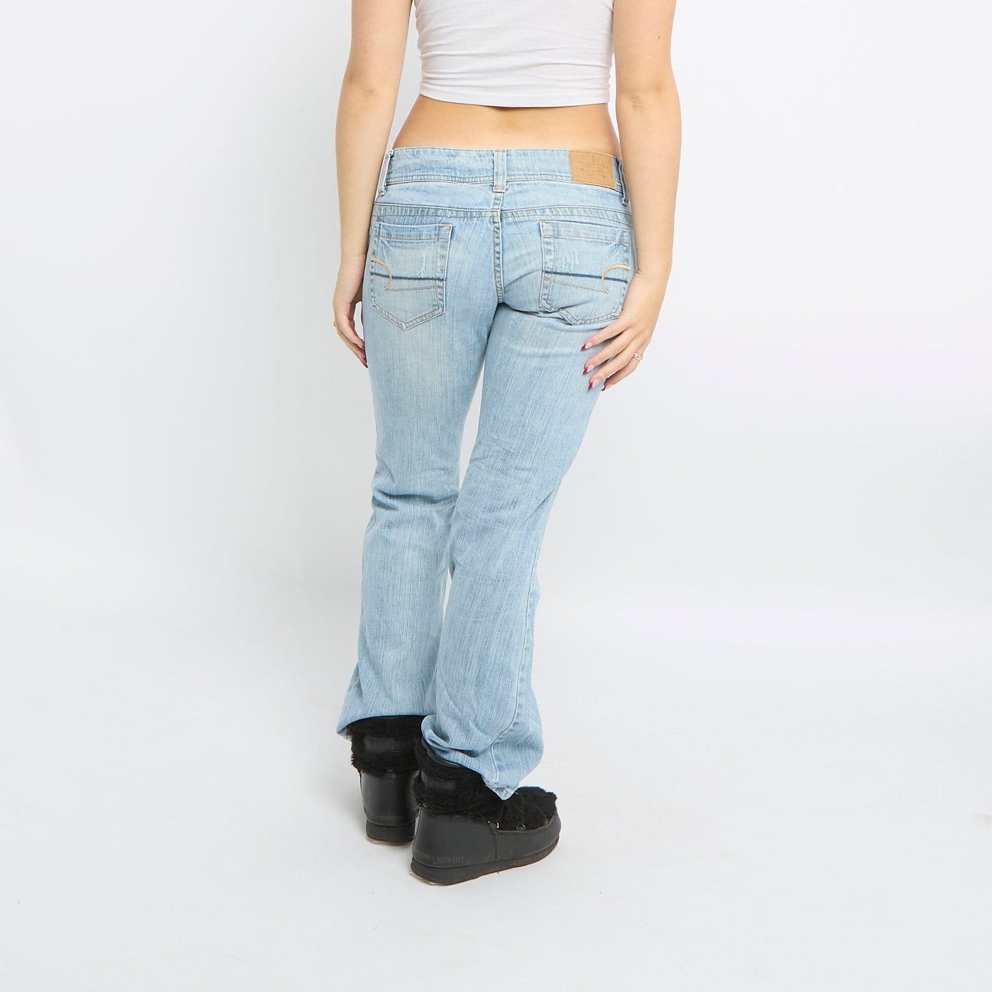 Light Wash Wide Leg Jeans - UK 12