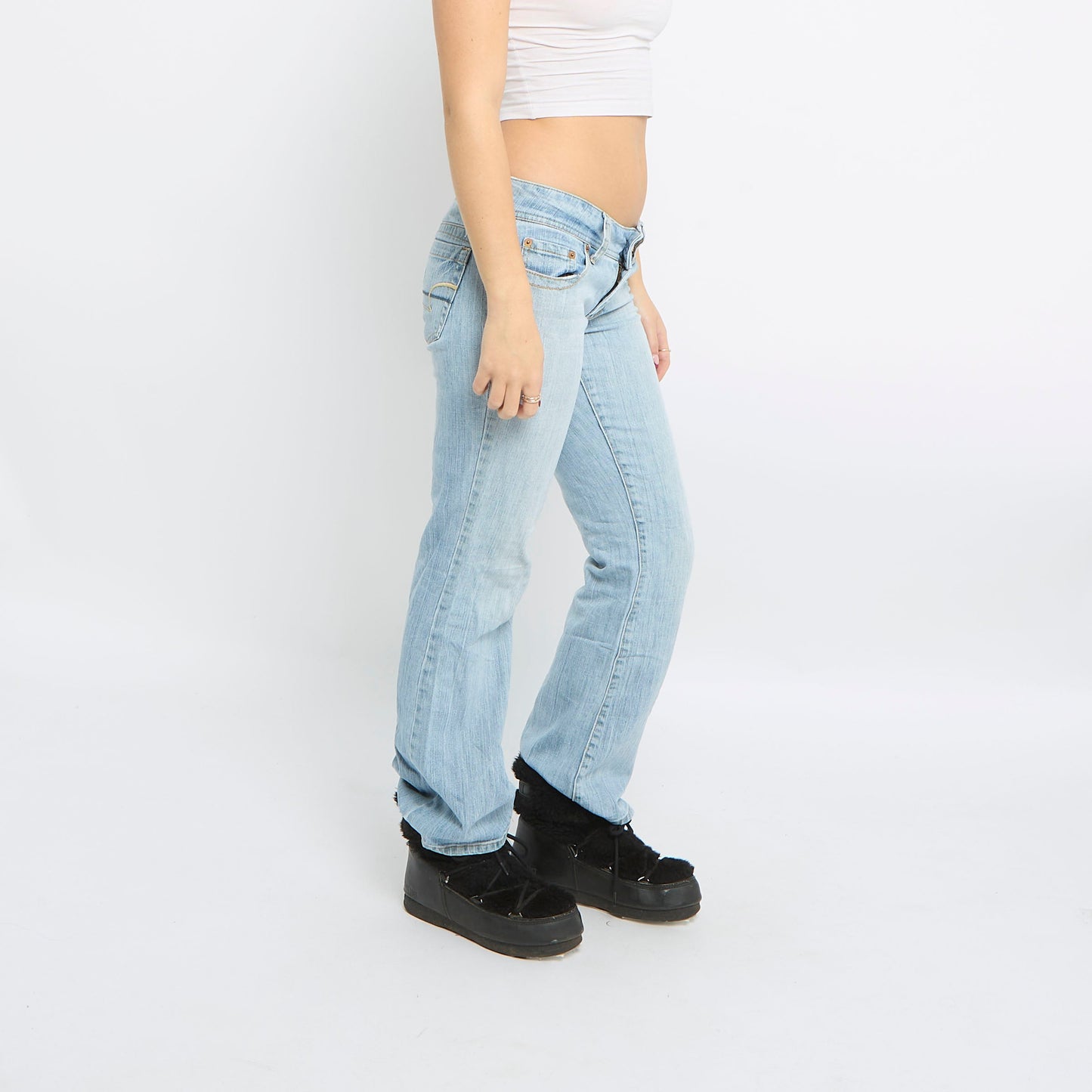 Light Wash Wide Leg Jeans - UK 12