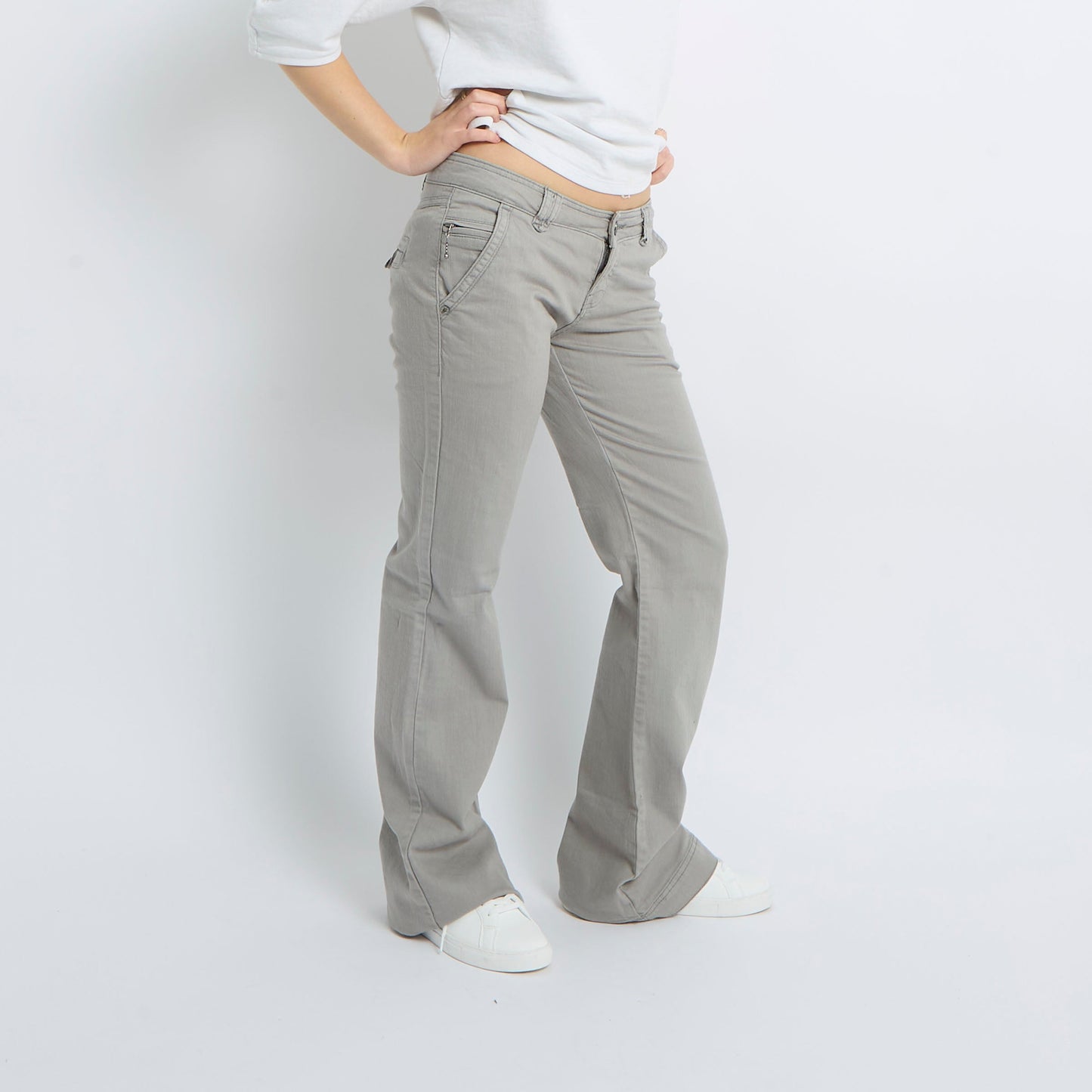 Wide Leg Low Waisted Jeans - UK 12