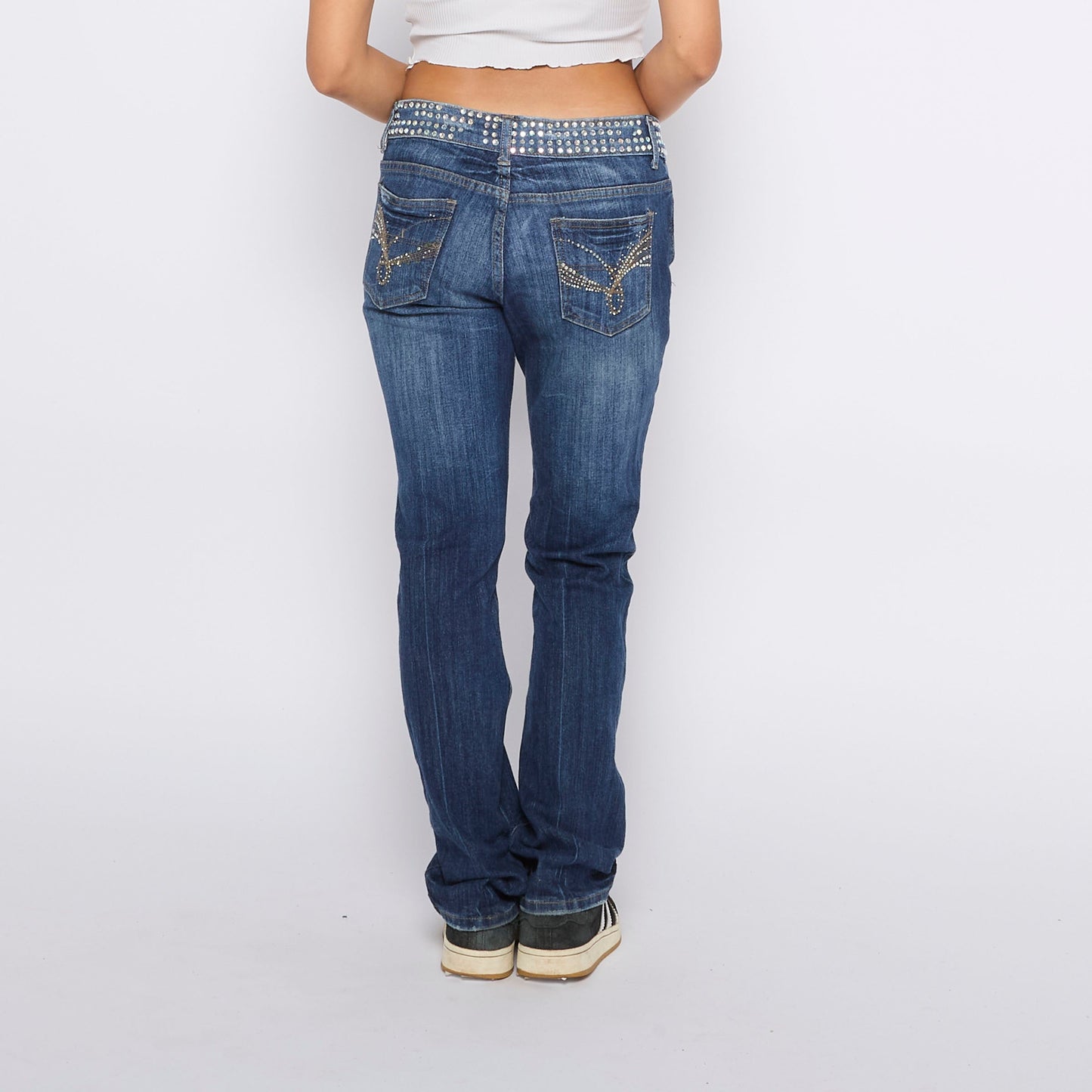 Diamonde Waist  Straight Leg Jeans - UK 12