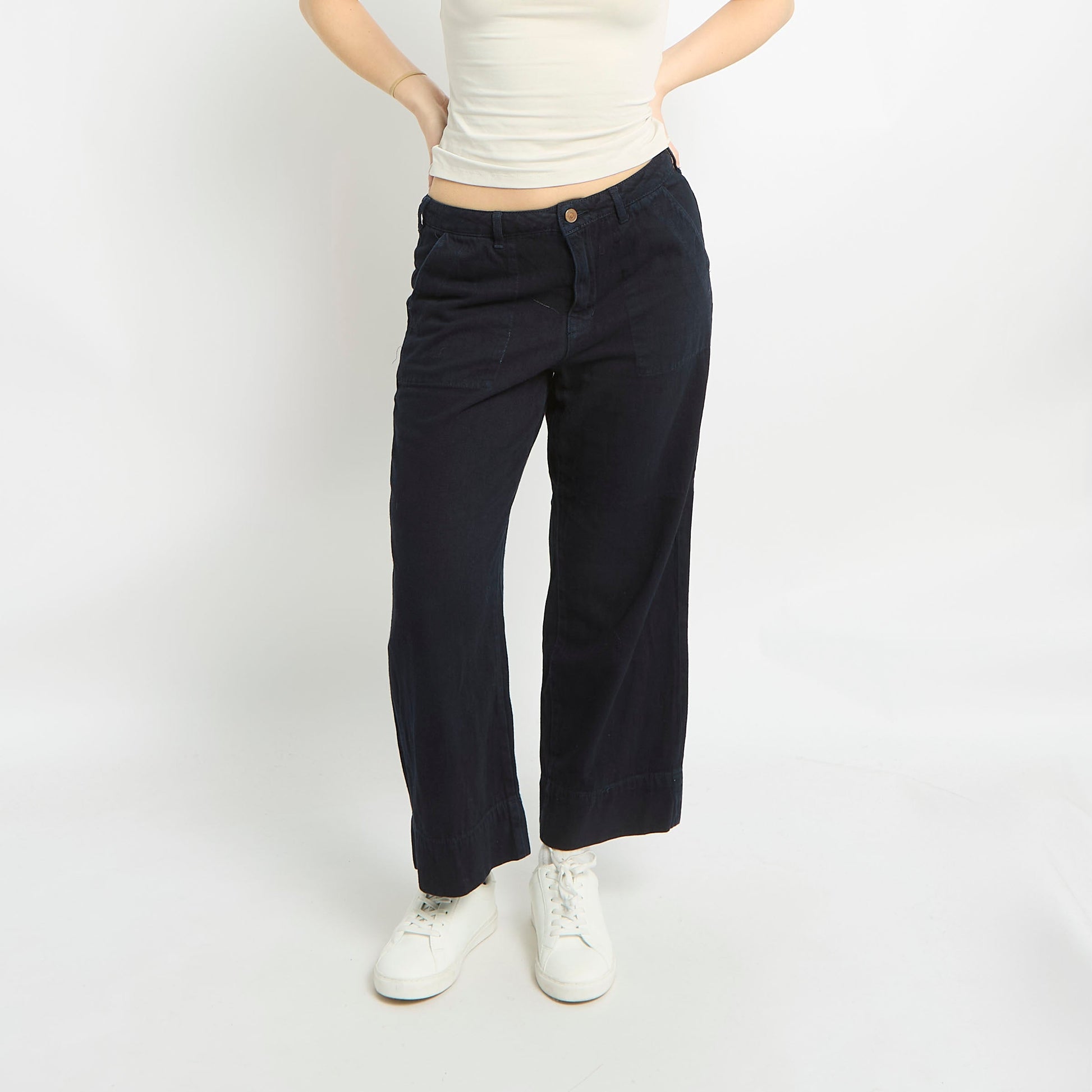 High Waist-Wide Leg Jeans - UK 12