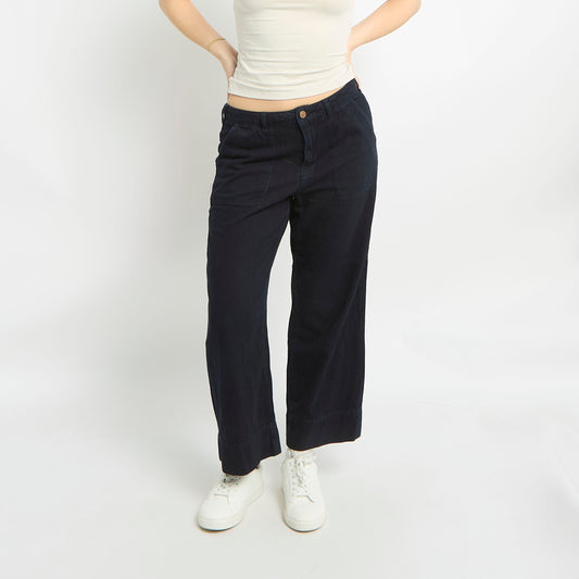 High Waist-Wide Leg Jeans - UK 12