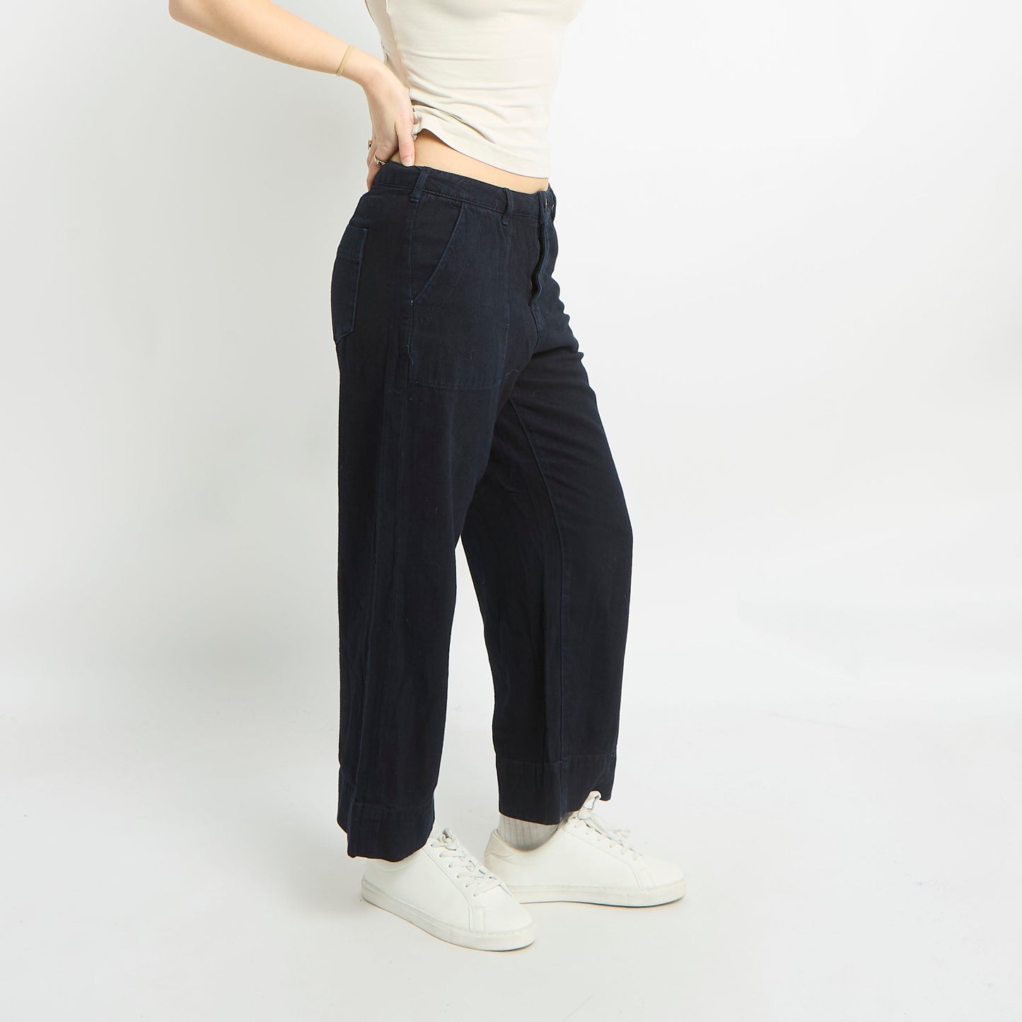 High Waist-Wide Leg Jeans - UK 12