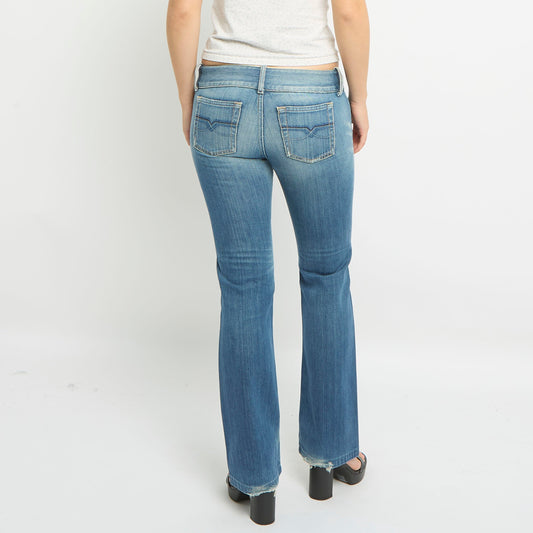 Diesel Straight Leg Belt Detail Jeans- UK 14