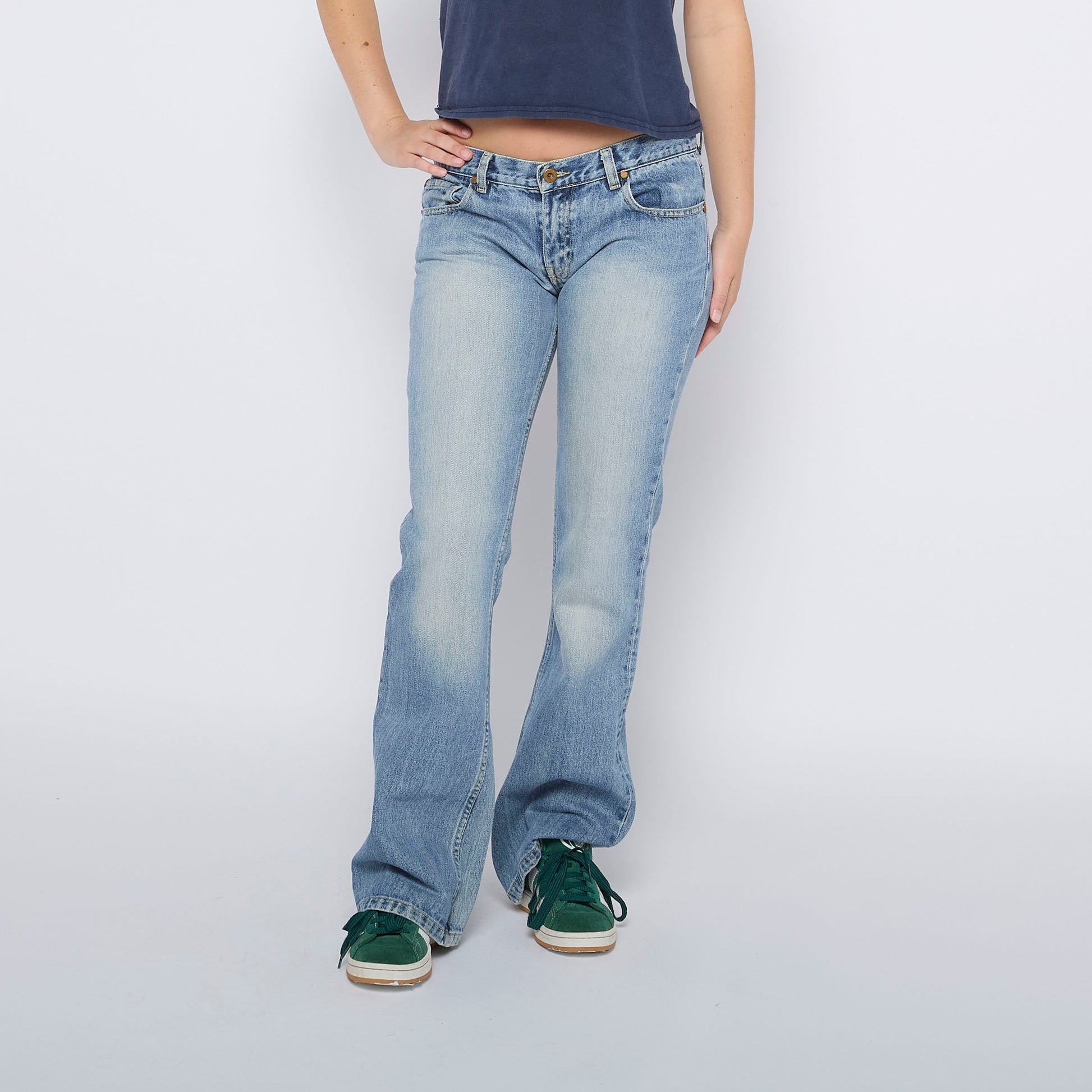 McLem Low Waisted Flared Denim Jeans - W30" L31"