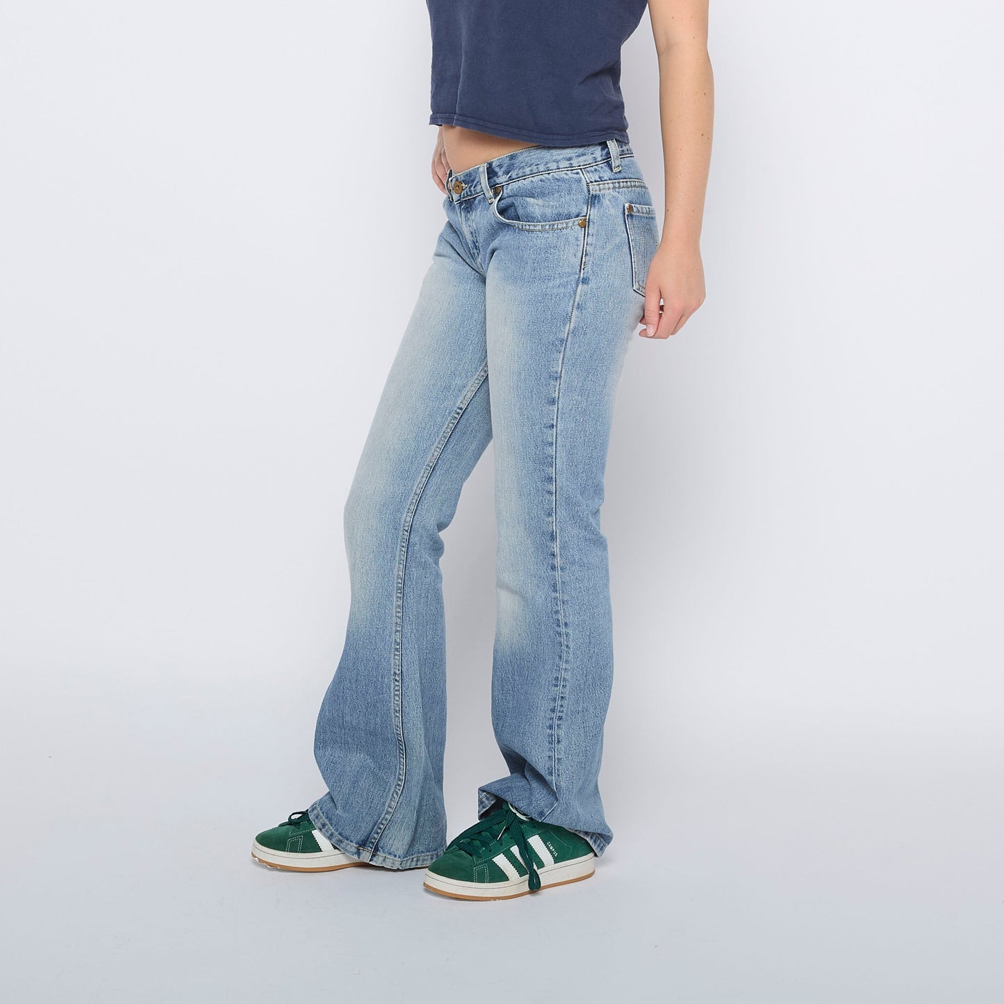 McLem Low Waisted Flared Denim Jeans - W30" L31"