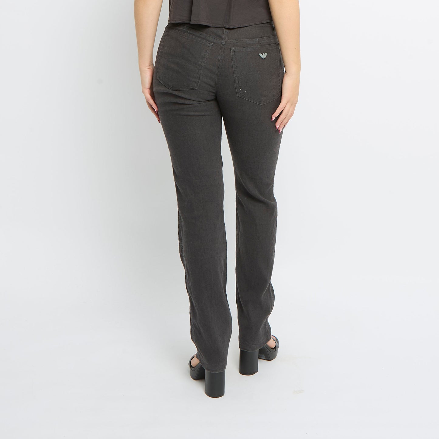 Armani Straight Leg Linen Trousers - UK 6