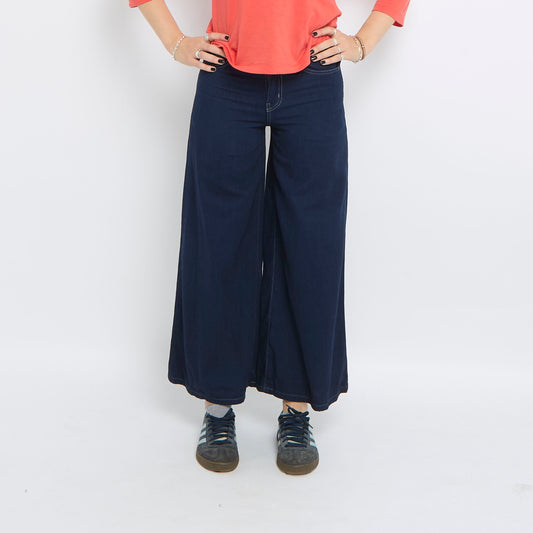 High Waisted Wide Leg Jeans - UK 6