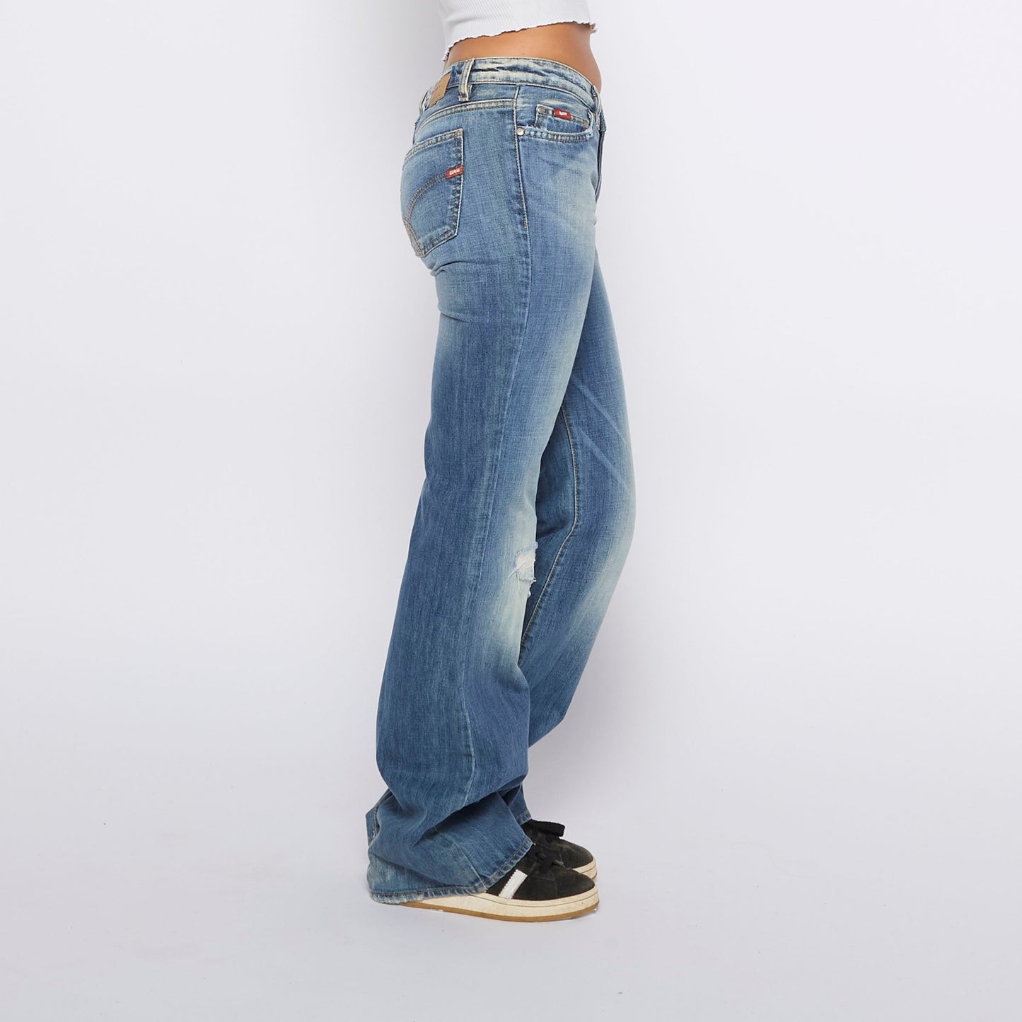 Gas Stone Washed Bootcut Jeans - UK 8